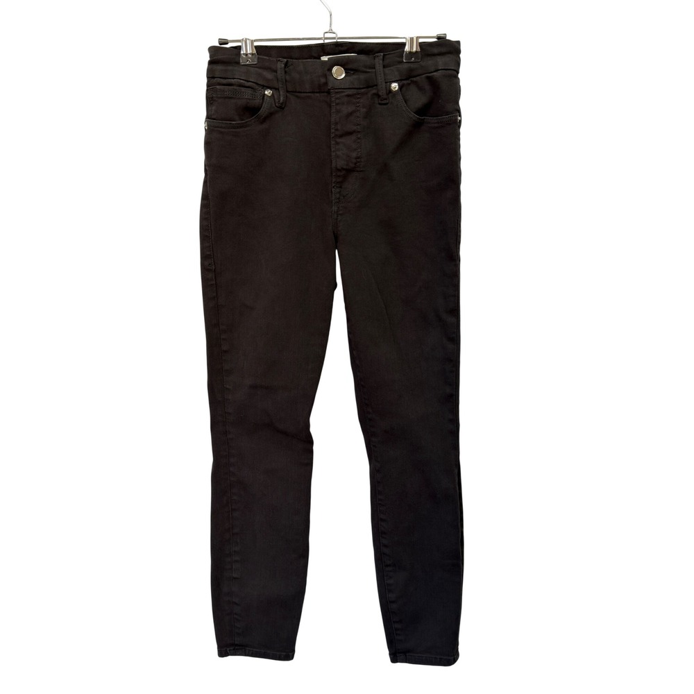 Good American Skinny Jeans Women 4/27 Black High Rise Denim Pants